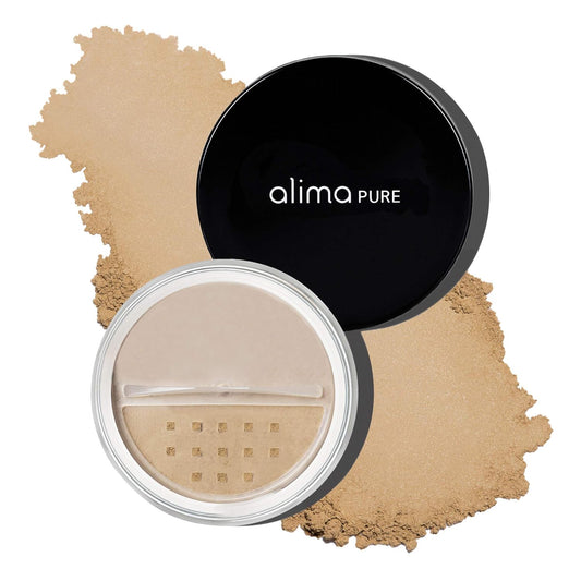 Alima Pure Matte Foundation Loose Mineral Powder Foundation Makeup, Loose Powder Makeup Oil Free Talc Free Powder, Natural Makeup Mineral Foundation Full Coverage Natural Foundation Powder .15 oz/4.5g