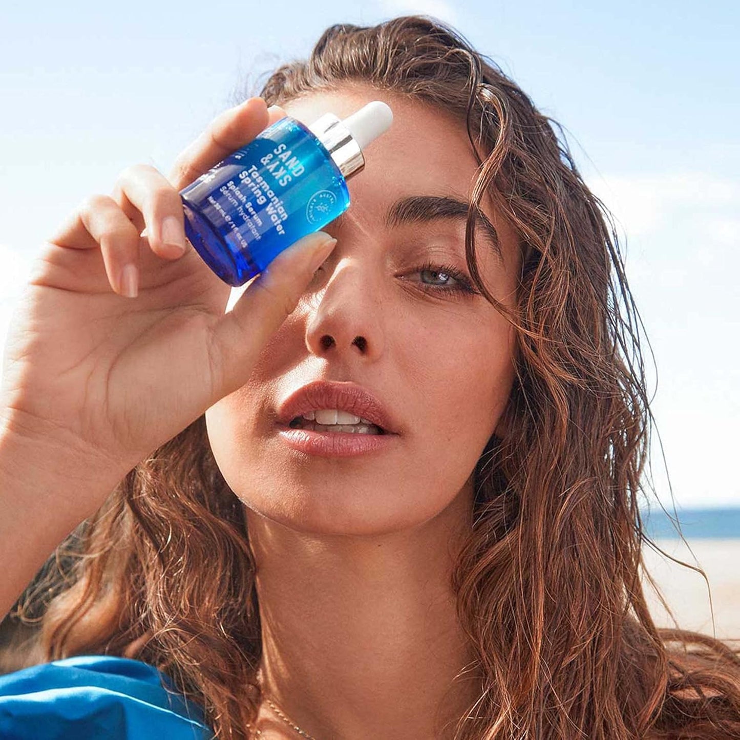 Sand & Sky Tasmanian Spring Water Hydrating Serum with Hyaluronic Acid & Probiotics - Fine Line Reducing Face Serum, Plumps Skin & Smooths Wrinkles, 1 fl oz