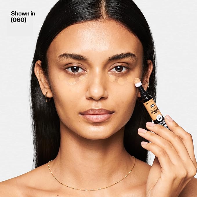 Revlon ColorStay Skin Awaken 5-in-1 Concealer, Lightweight, Creamy Longlasting Face Makeup with Caffeine & Vitamin C, For Imperfections, Dark Circles & Redness, 060 Deep, 0.27 fl oz