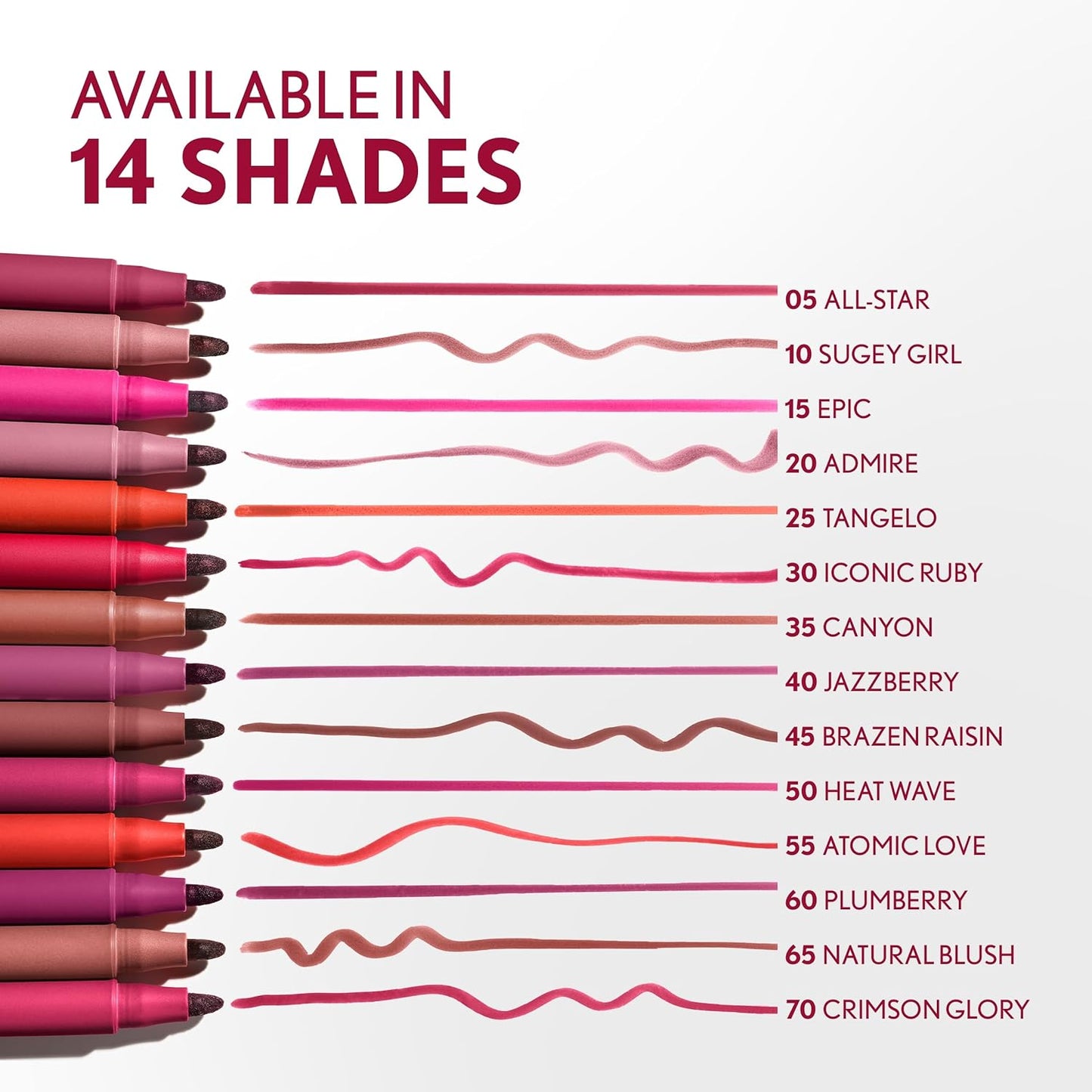 COVERGIRL Outlast, 70 Crimson Glory, Lipstain, Smooth Application, Precise Pen-Like Tip, Transfer-Proof, Satin Stained Finish, Vegan Formula, 0.06oz