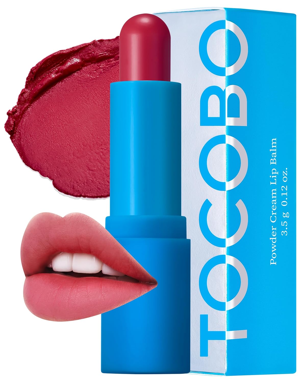 [TOCOBO] Powder Cream Lip Balm 031 Rose Burn 0.67 oz / 19g | Soft Matte Velvet Type Vegan Lip Balm & Creamy Powder Texture without Exfoliation, mother's day