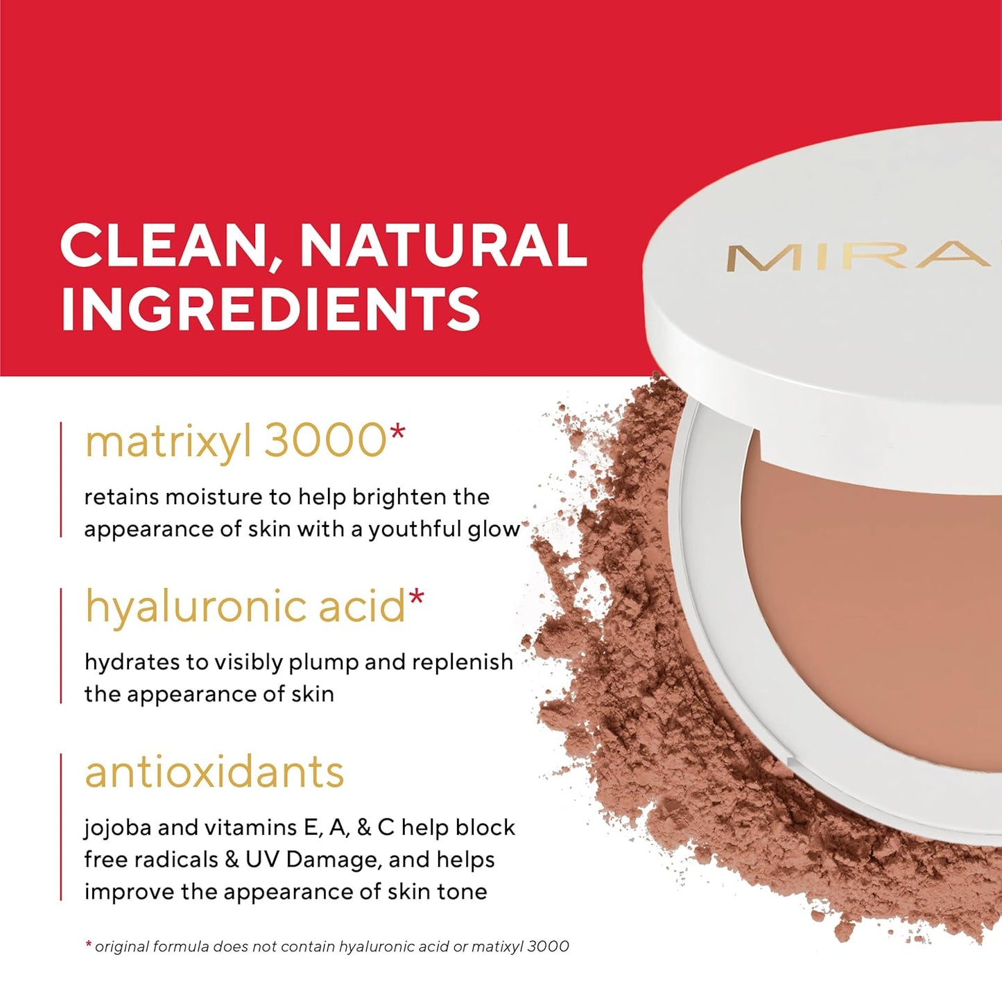 Mirabella Invincible Pure Pressed Powder Foundation - Buildable Mineral Makeup & Blurring Setting Powder for All Skin Types - HD Matte Finishing - Tan T12