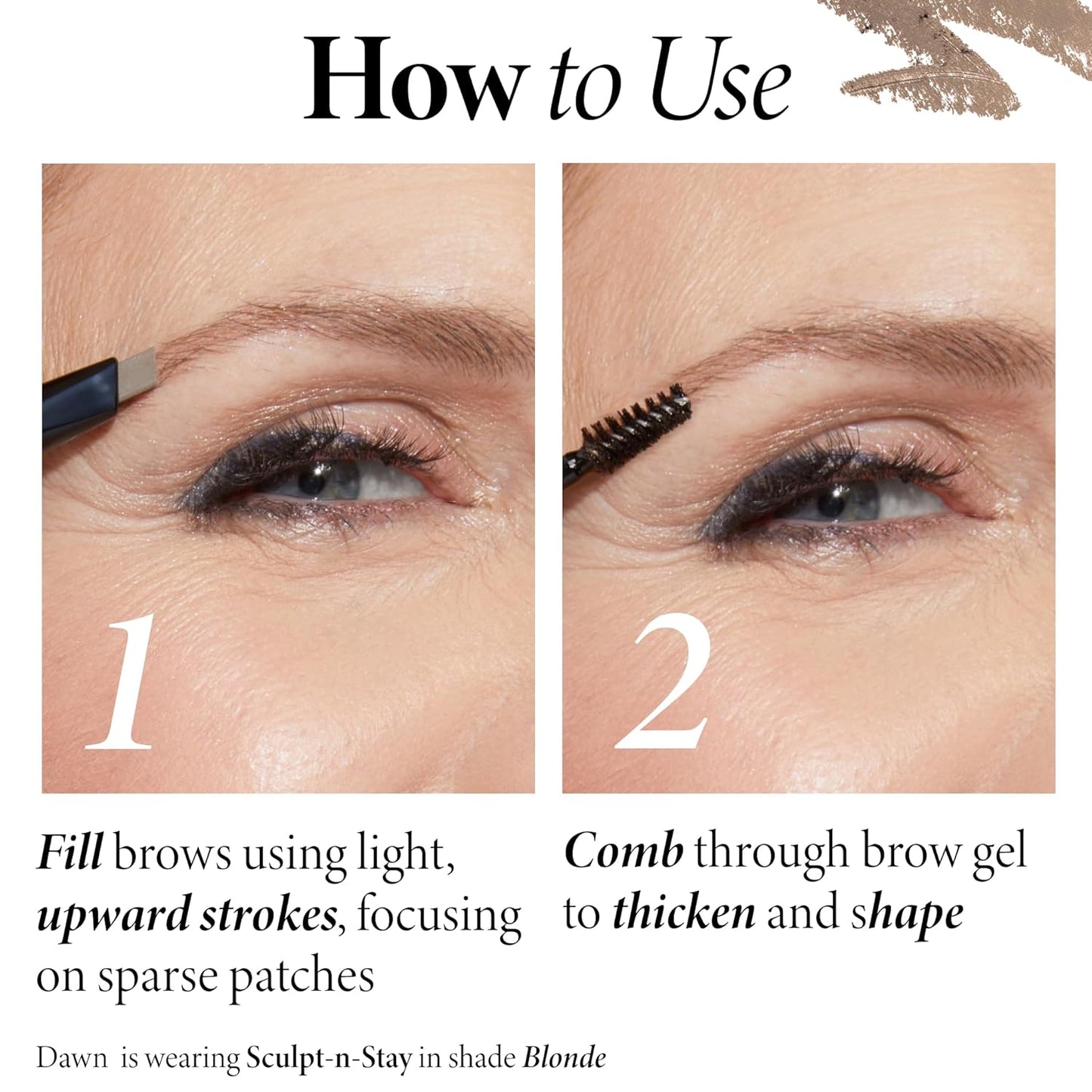 LAURA GELLER NEW YORK Sculpt-n-Stay Waterproof Brow Pencil & Gel- Blonde