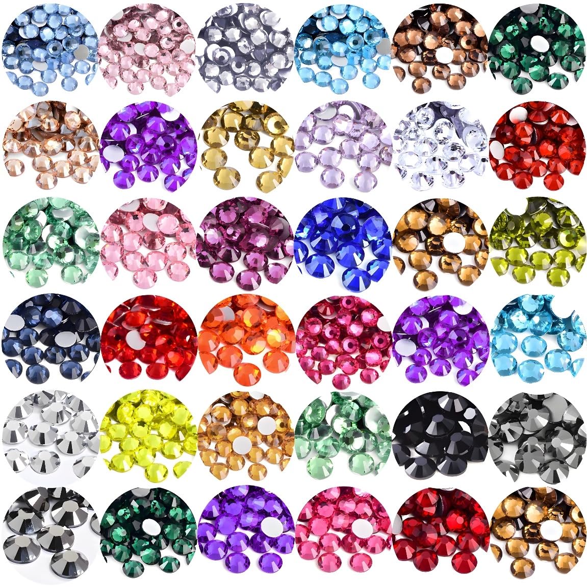 Flatback Rhinestones Round Gems for Nails Art and Crafts 620Pcs SS30 6mm Glitter Crystals Stone DIY Bags Clothes Shoes (Dark Green)