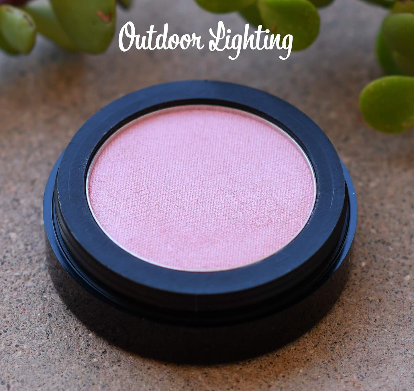 Pink Glow Satin Light Baby Pink Opal Sunkissed Shimmering Shimmer Pressed Powder Single Vegan Eyeshadow; Talc, Paraben & Cruelty Free