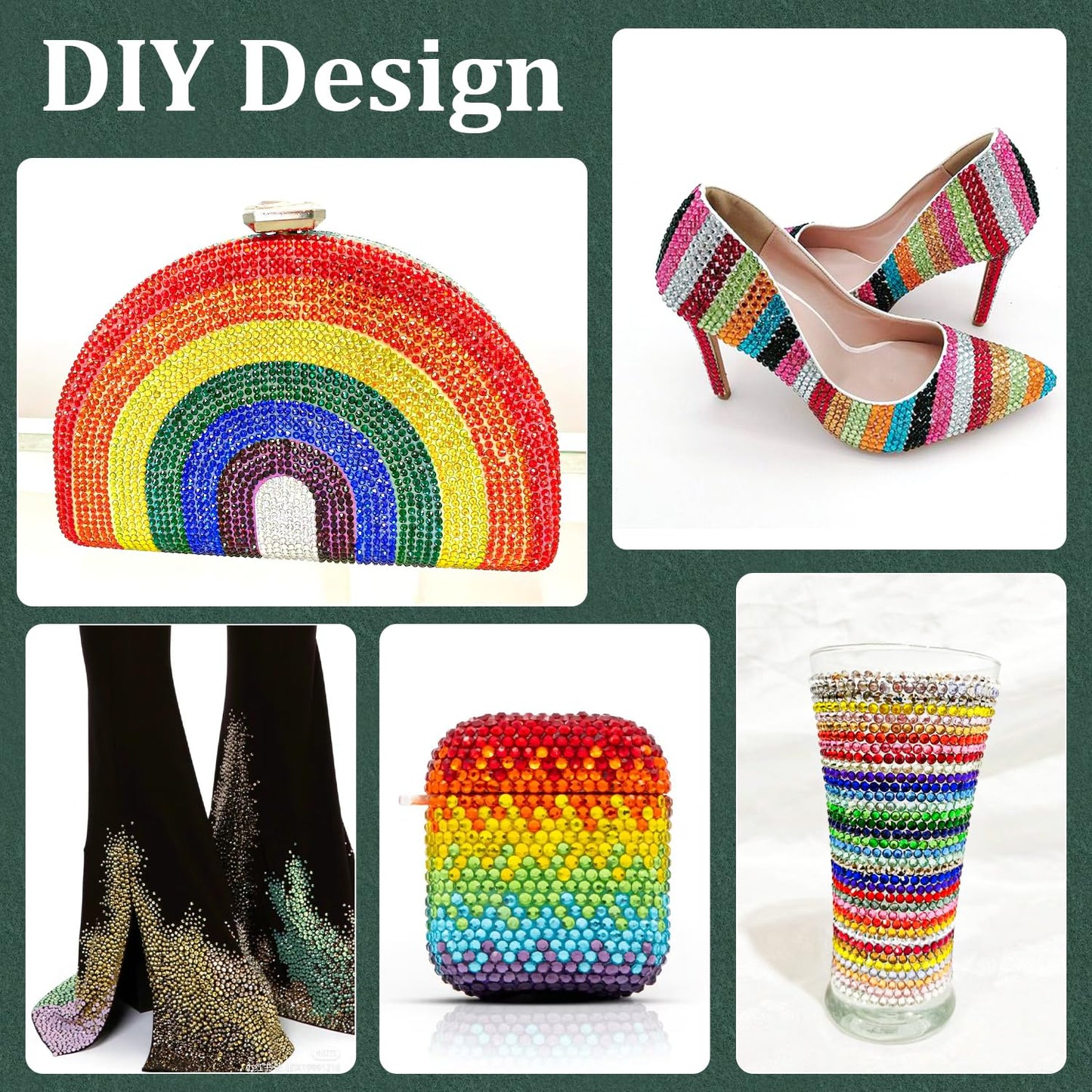 Resin Rhinestones for Crafting with B7000 Jewelry Glue, 2 Boxes Dark Pink Flatback Crystals with 3Pcs 10ml Glue for Bedazzling Crafts DIY Nail Art Makeup，Non Hotfix Gems for Clothing Shoes