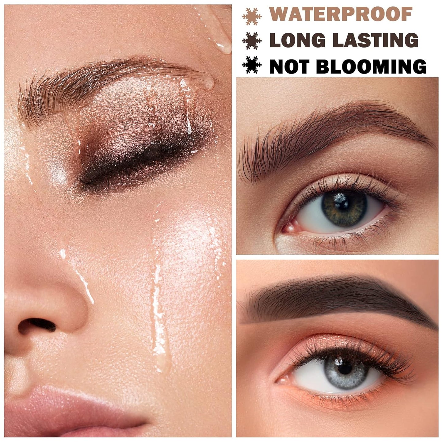 Eyebrow Pomade Cream,Brow Pomade Gel Naturally Long Lasting Waterproof,Delicate and Smooth Eye Brow Makeup Cosmetics with Eyebrow Brush - Light Brown