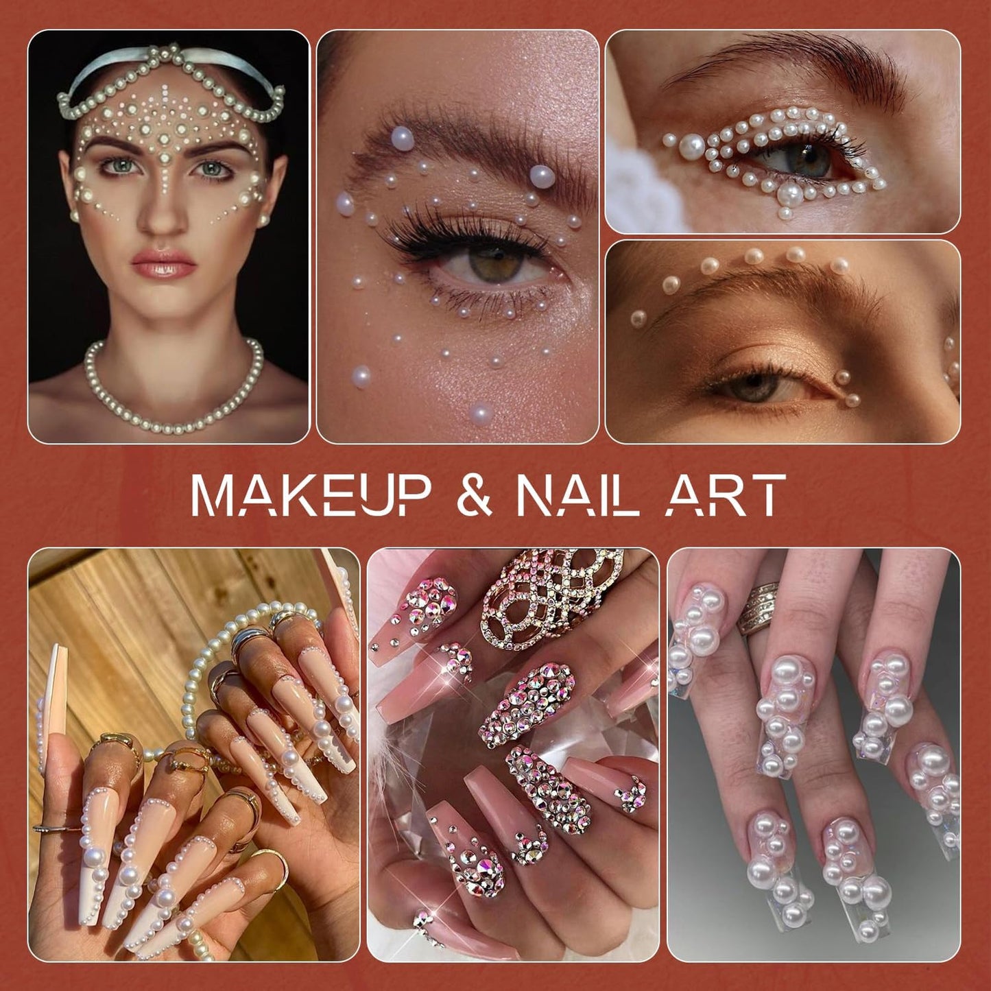 80g Flatback Pearls and Rhinestones for Crafting, Purple 3-10mm Resin Rhinestones and Half Pearls for Bedazzling, Nail Art and Dec with 3pcs 10ml B7000 Jewelry Glue, Tweezer and Pickup Pencil