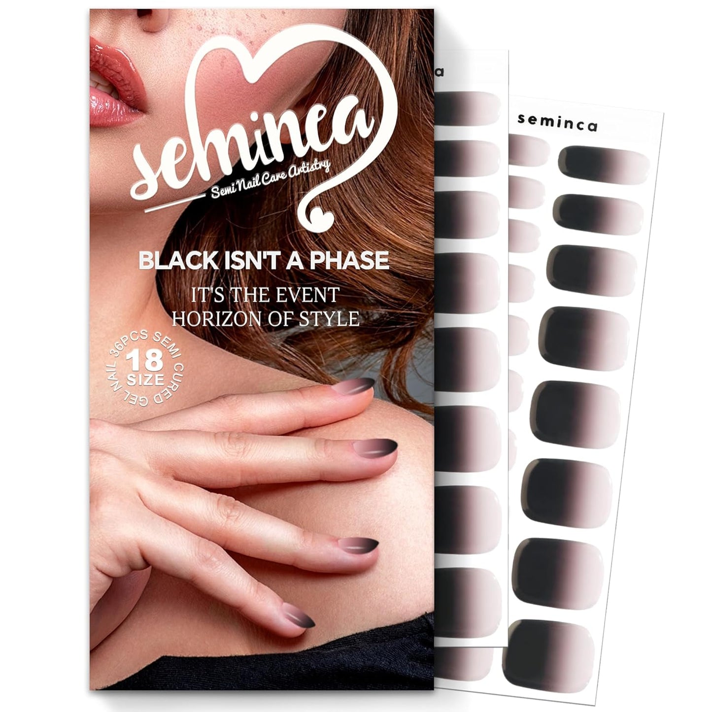 Semi Cured Gel Nail Strips-Quick DIY nail art stickers semi cured gel strips salon quality manicure at home instant beauty solution,Works with Any UV/LED Lamps(Party Night)