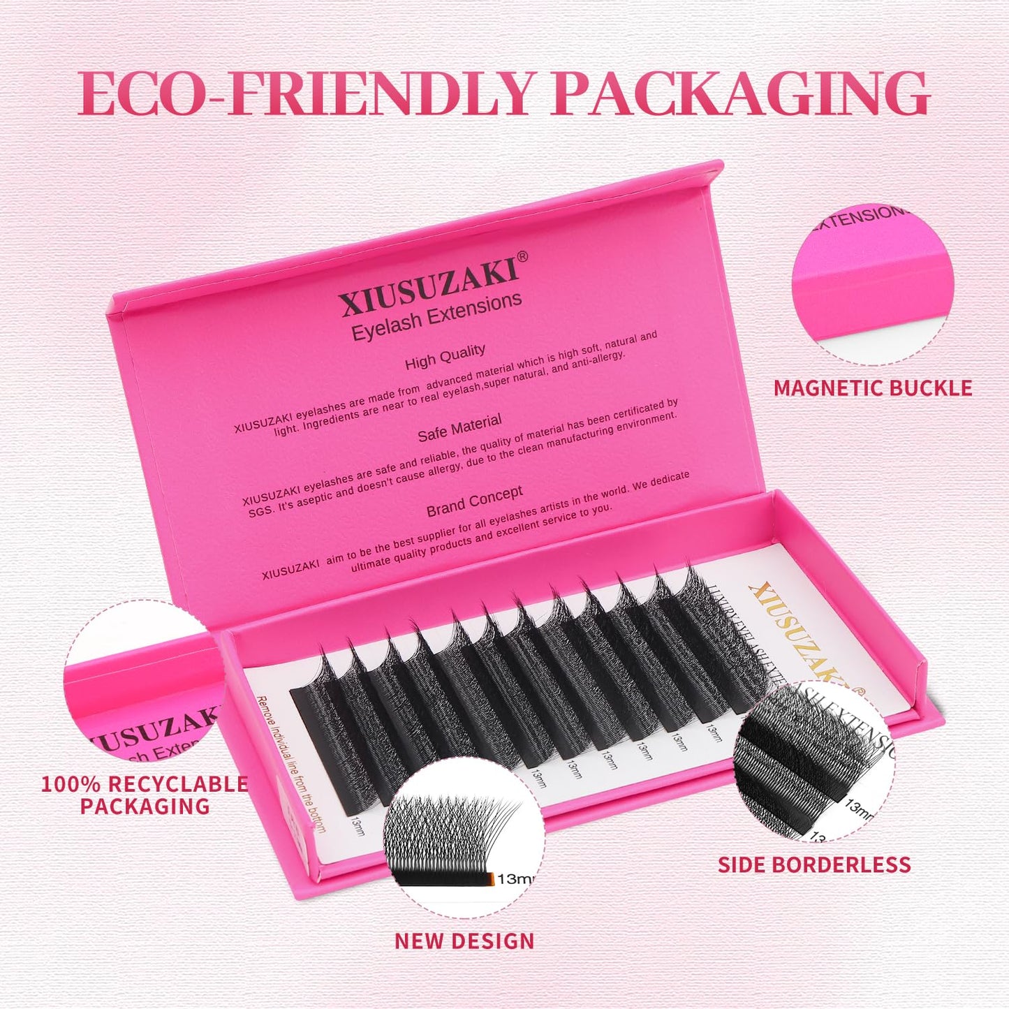 W Lash Extensions Supplies 5D Eyelash Extensions W Shape 0.07mm Thickness C Curl 9mm Premade Fans Easy Fan Lashes Volume Matte Black 12 Rows Crisscross Eye Lashes(W-5D-0.07-C,9mm)