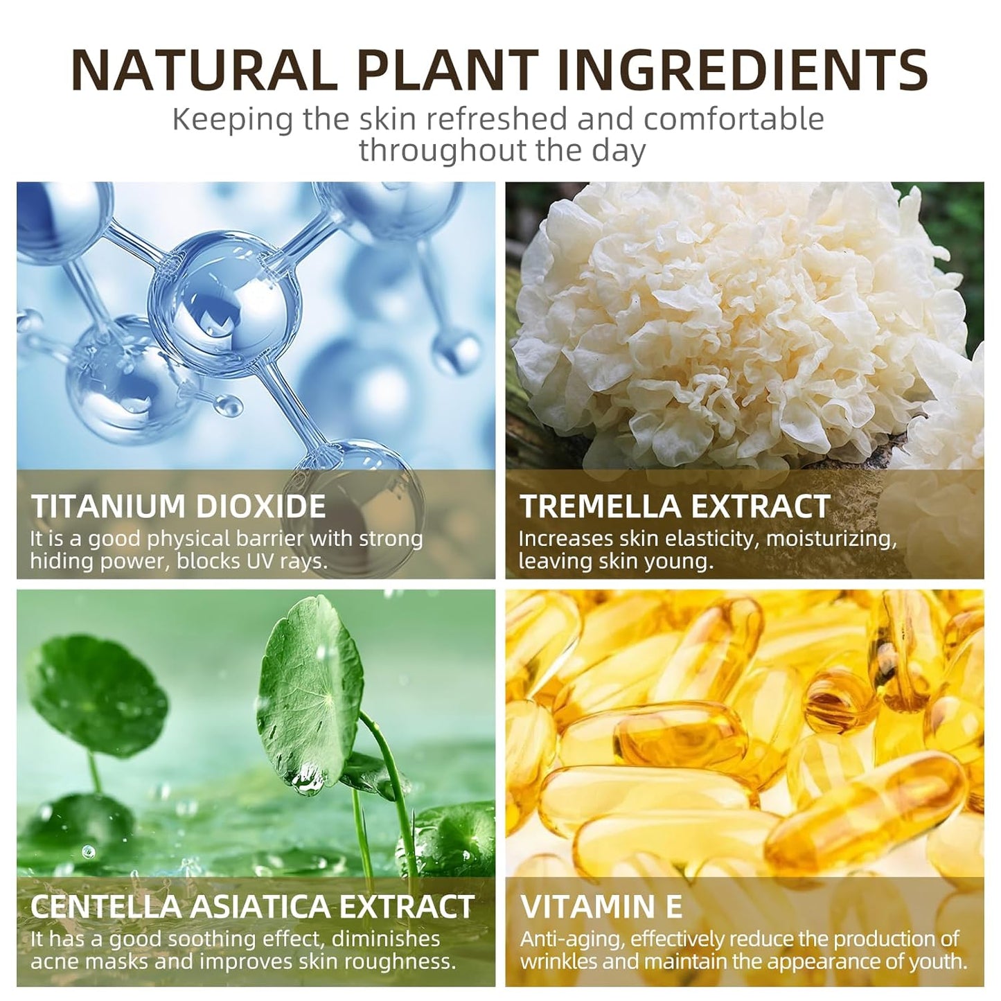 Mushroom Head Air Cushion CC Cream - BB Cream Foundation Makeup Moisturizing Concealer Long-Lasting, Cushion Foundation Full Coverage Self Adjusting for Mature Skin & All Skin Types （Medium Deep)