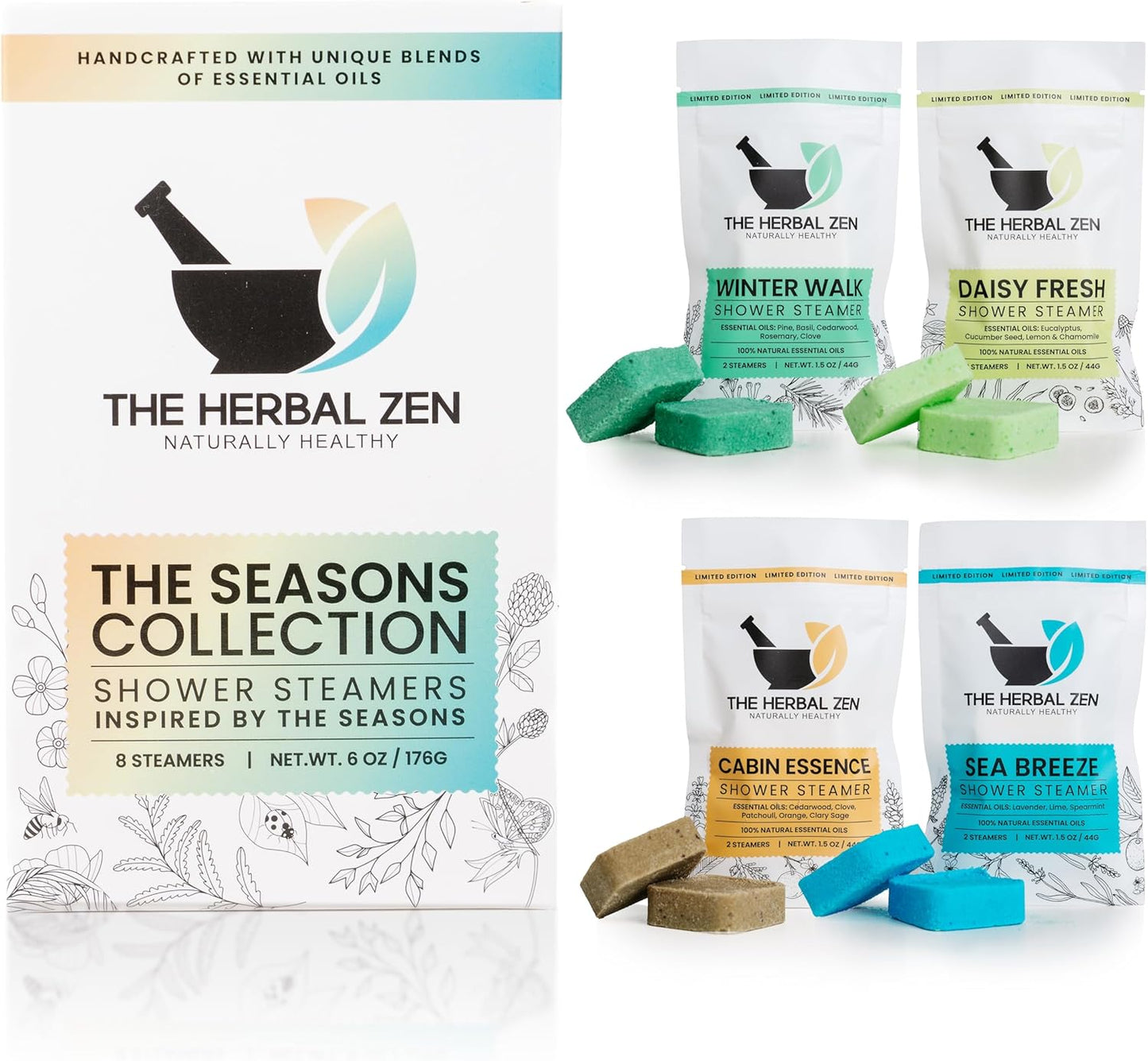 Shower Steamers Aromatherapy Variety Pack - Shower Bombs Made in The USA - Aromatherapy Bath Gifts for Women - Back to School Gift - Shower Tablets Mothers Day Gift (Seasonal Variety Pack)