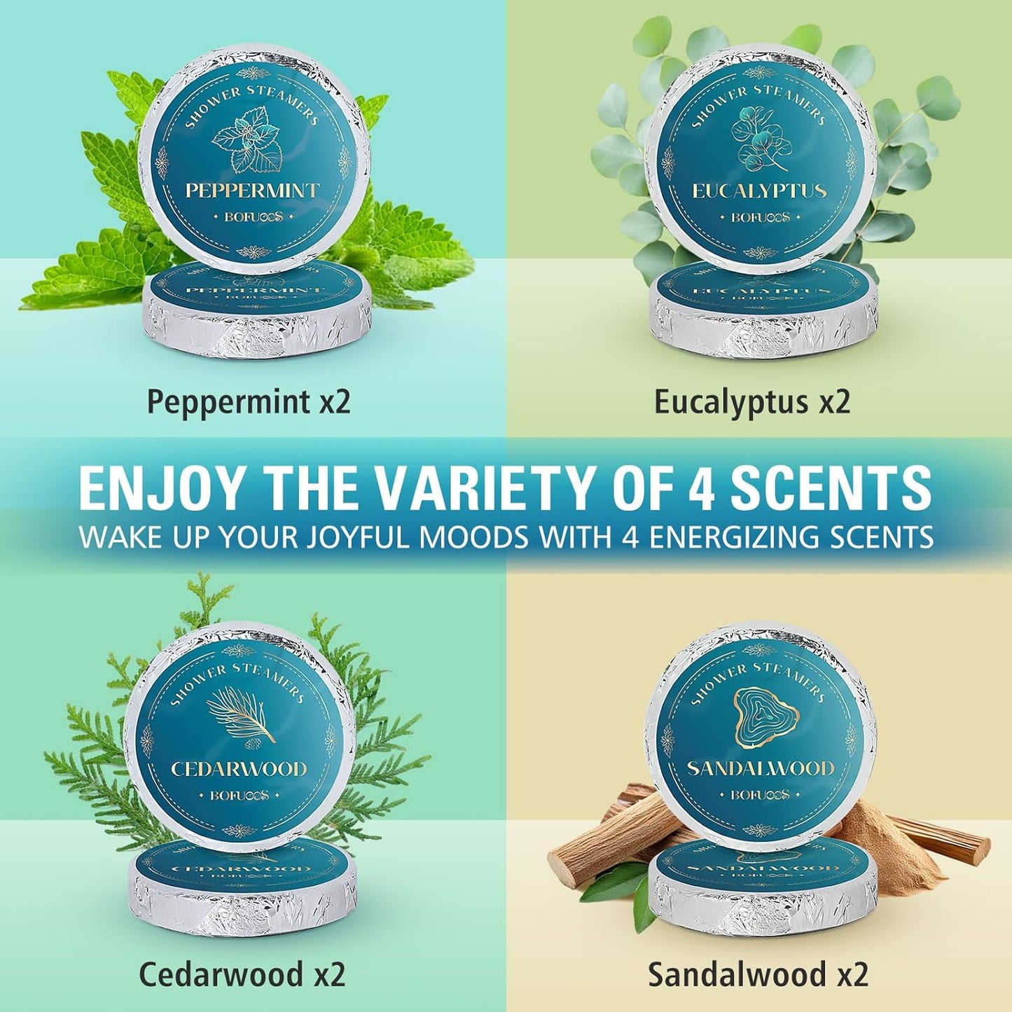 Shower Steamers Aromatherapy – Birthday & Christmas Gifts for Men Teen Dad, Stocking Stuffers White Elephant Gifts for Adults, SPA Self Care Relaxing Natural Essential Oils Bath Bombs