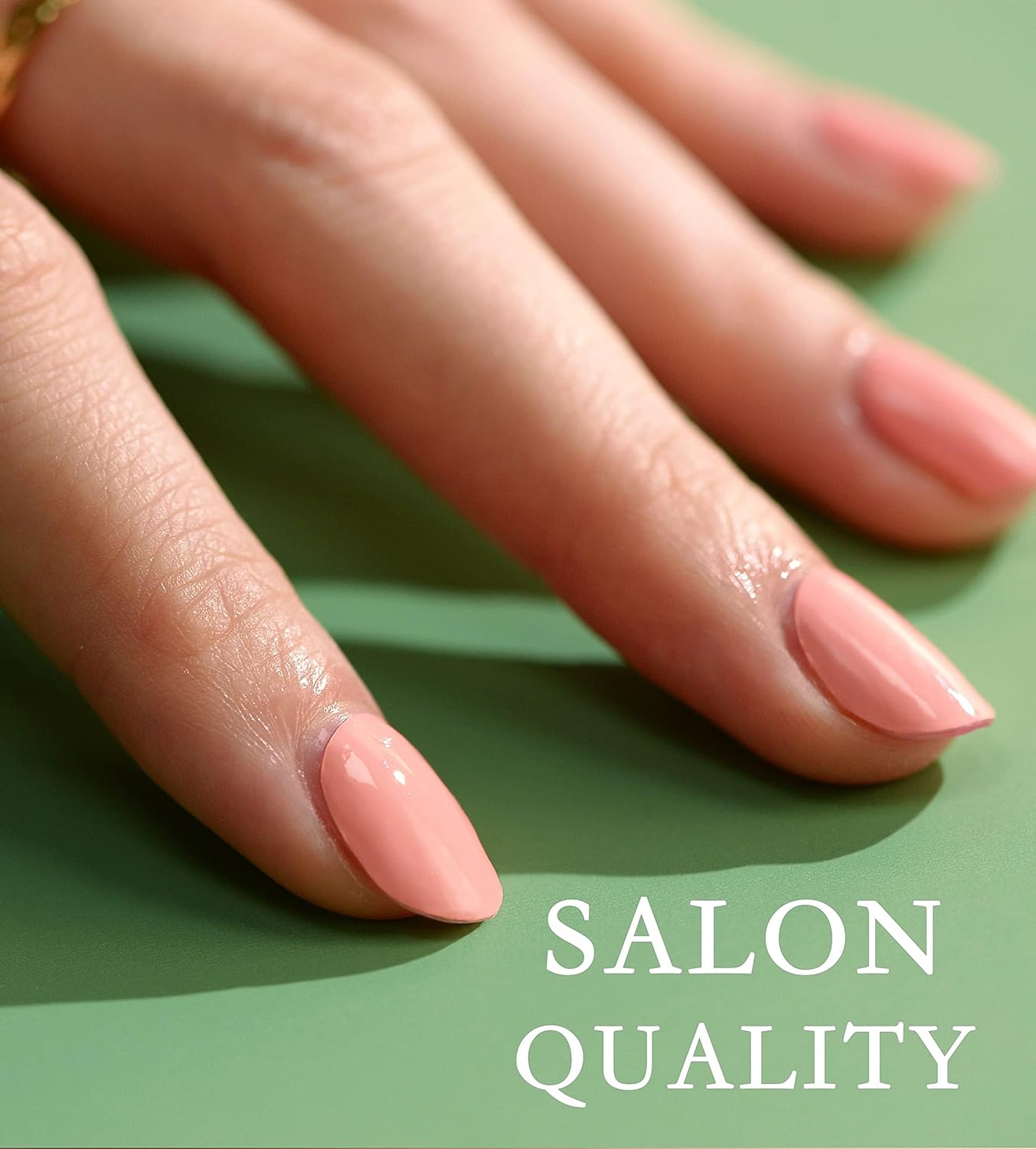 Nail Polish Strips Long Lasting, 20Pcs Wraps, Easy Apply& Remove Salon Quality Gel Nail Stickers (Passed Rose Pink)