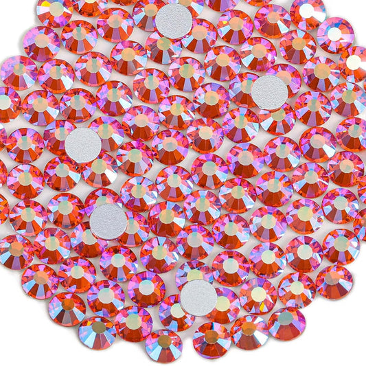 Beadsland 1440 Pieces Flat Back Crystal Rhinestones Round Gems,Hyacinth AB,SS8,2.3-2.5mm