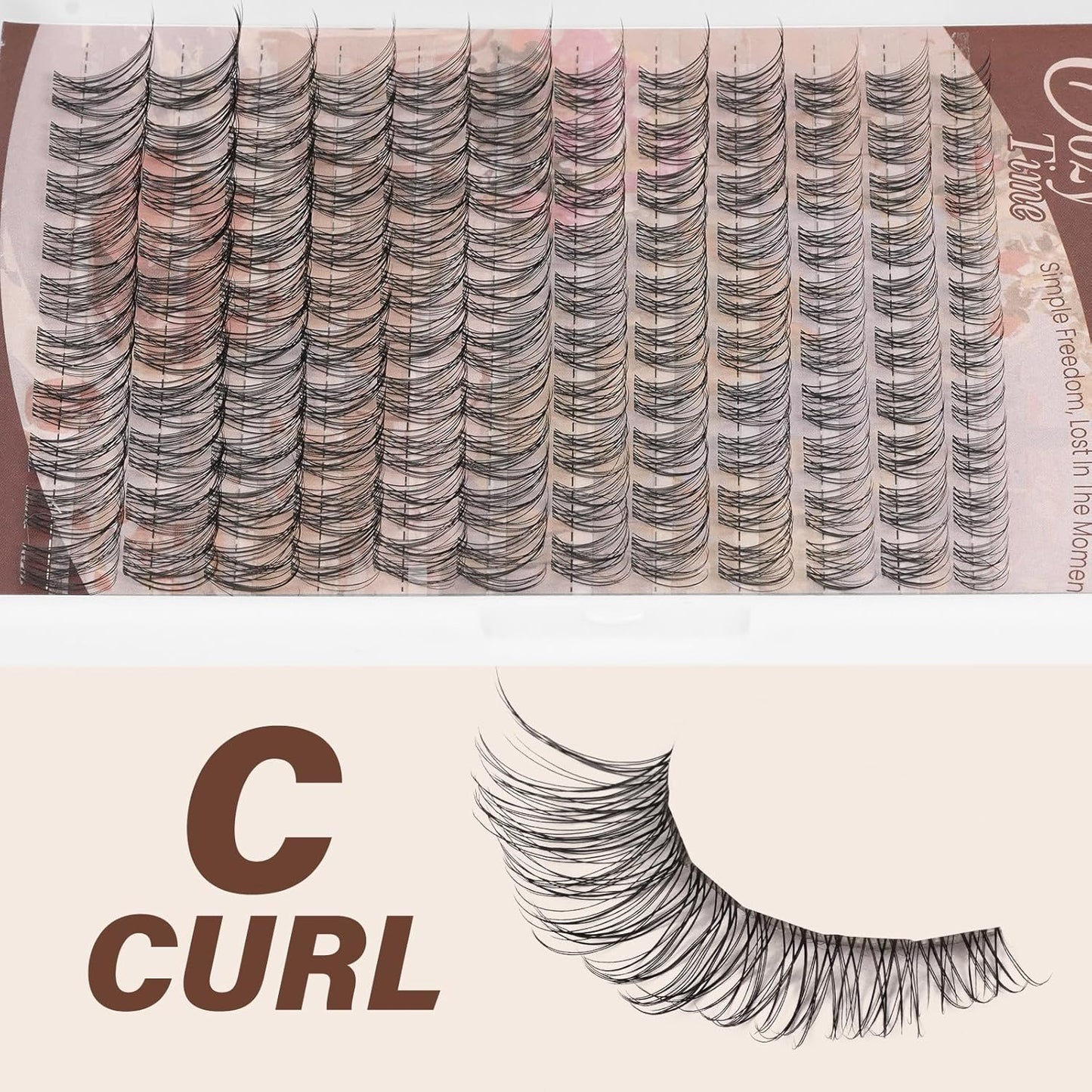 JMS&JMS Super Thin Band Eyelash Clusters Reusable Soft & Comfortable (Flora,8-18mix)