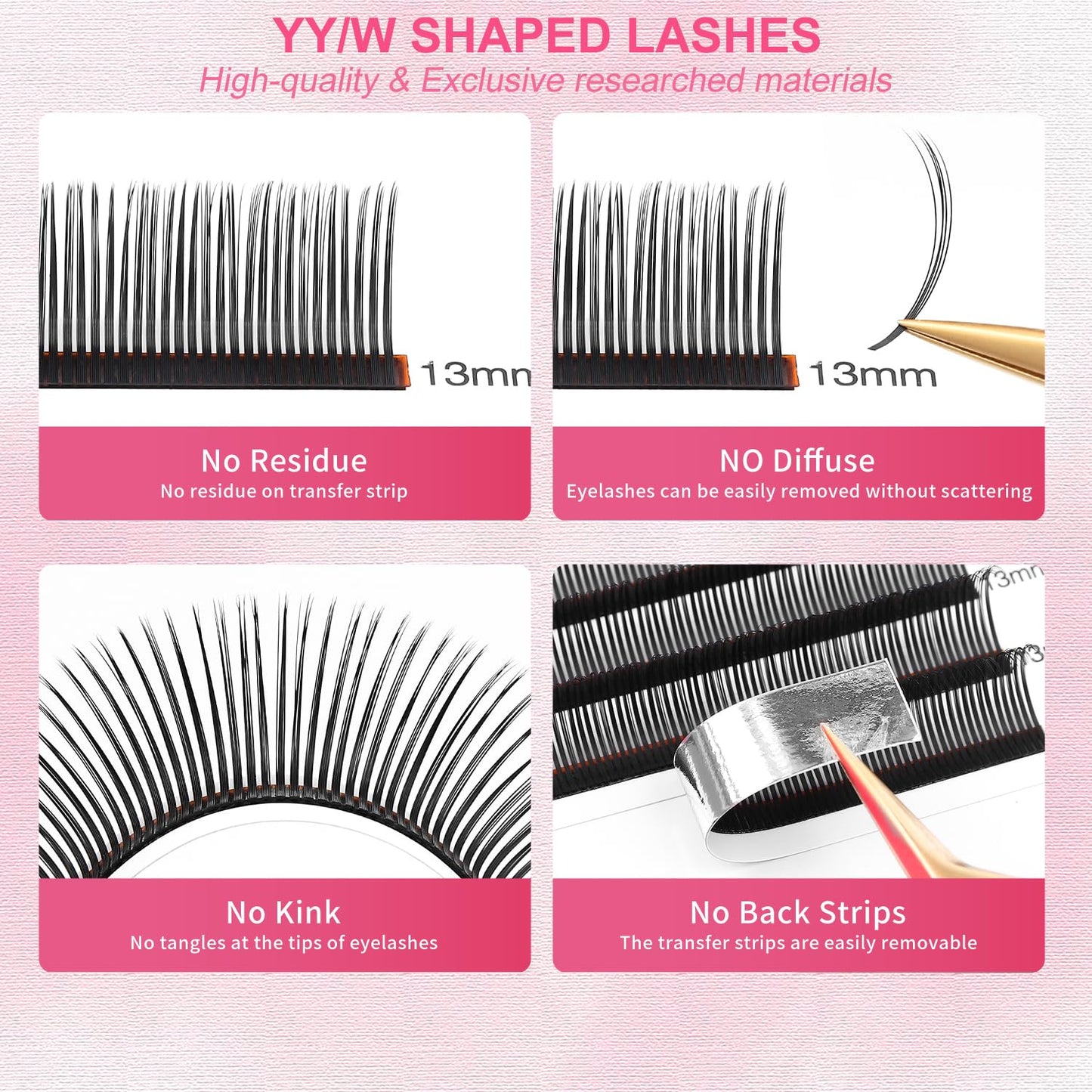 5D Flower Lash Extensions Spikes Lashes 0.07 Matte Black D Curl Lashes 8mm Volume Eyelash Extension Lash Trays Professional Use(5D Flower,0.07-D,8mm)