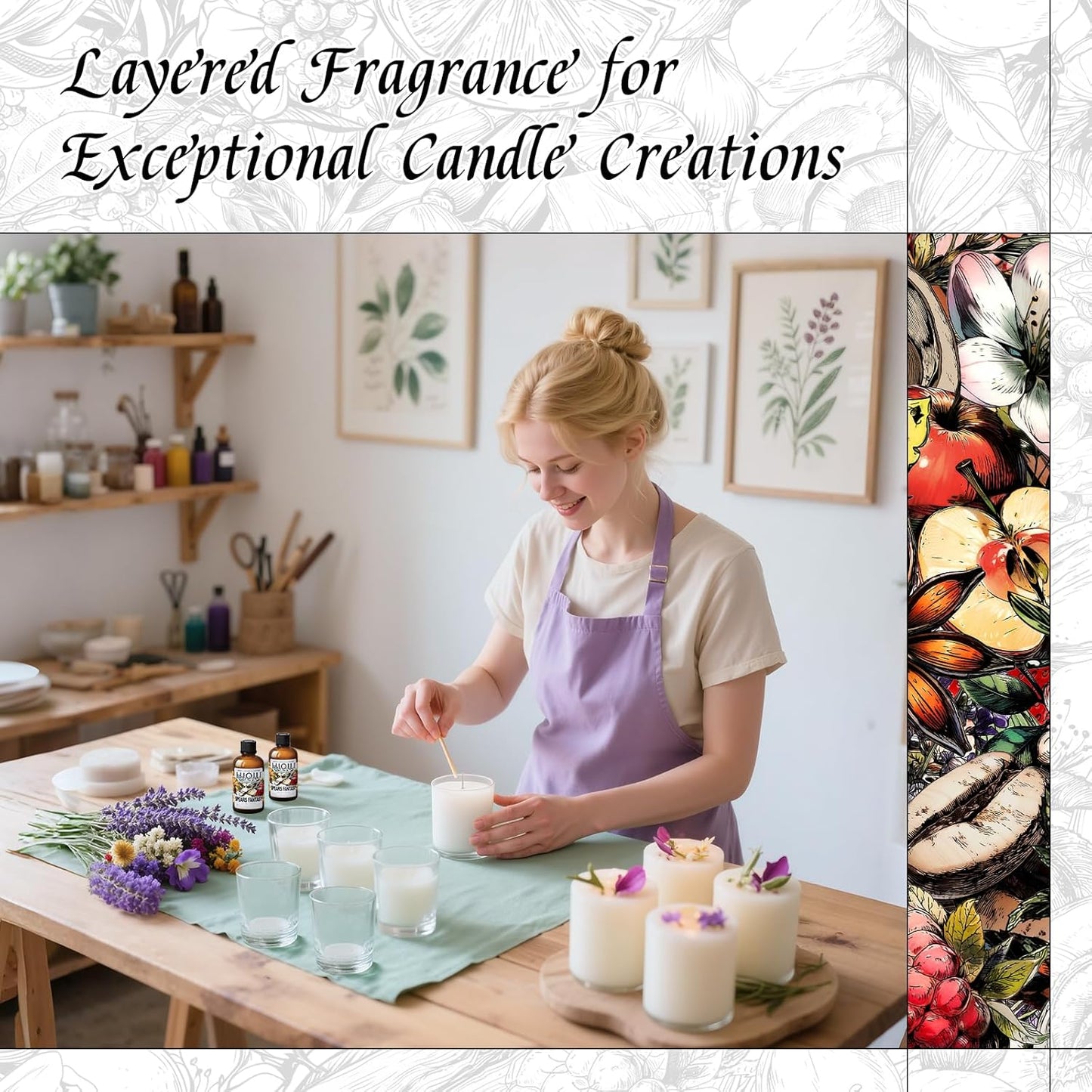 HIQILI Spears Fantasy Fragrance Oil for Home Diffuser, White Chocolate‌ & Cupcake‌ Scents, DIY Soap, Candle, Perfume Making, Long Lasting - 1 Fl Oz