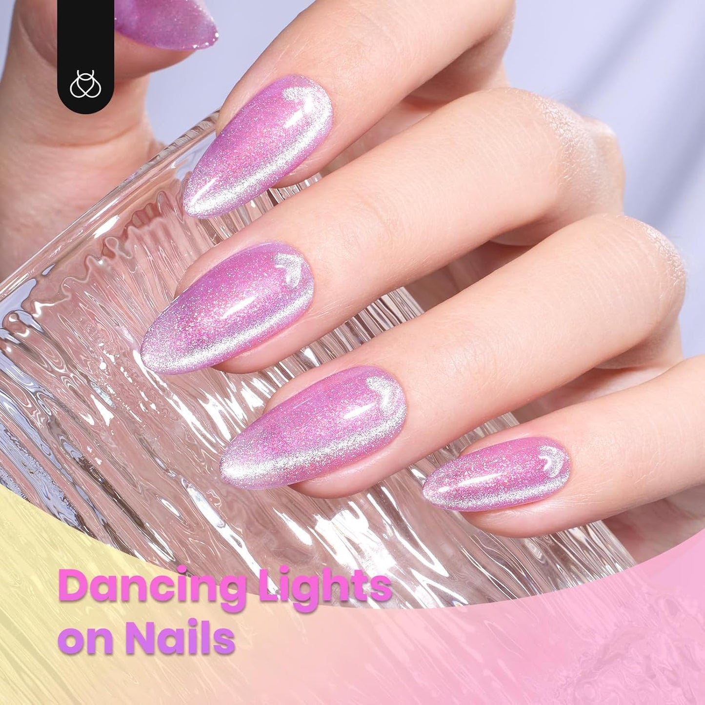 Beetles Cat Eye Gel Nail Polish Set - 6 Colors Summer Chameleon Cat Eye Green Silver Pink Blue Purple Green with Magnet Soak Off UV Fairy's Descent Collection Salon Nail Art Manicure Gift for Women