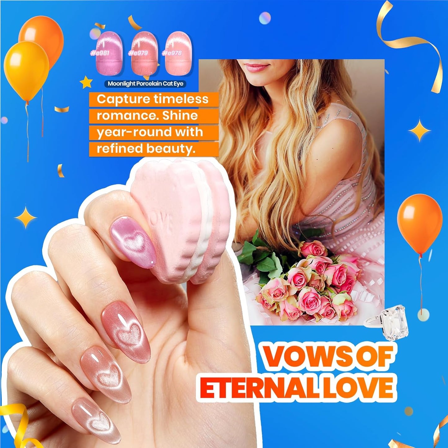 Beetles Cat Eye Gel Nail Polish Set - 36 Colors Red Purple Brown Green Burgundy Magnetic Gel Nail Polish with Magnet Base Coat Glossy Matte Top Coat Soak off UV DIY Nail Art Gift for Women