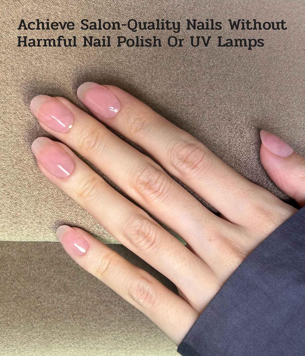 Nail Polish Strips - 22 Pcs Salon Quality Gel Nail Stickers - Long Lasting Wraps (Holding You Pink&Line)