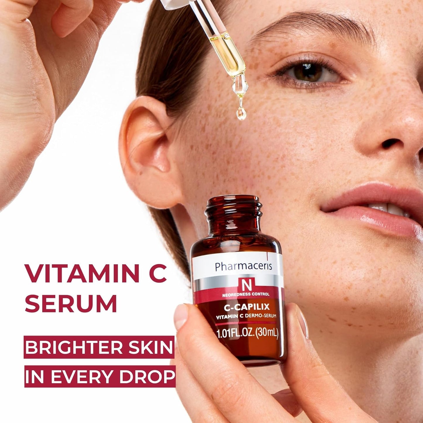 Vitamin C Revitalizing Serum - Vit C & E Concentrate, Helps Reduce Redness, Brighten & Firm, Strengthens Capillaries, Antioxidant Serum for Dull & Aging Skin, C-CAPILIX 1.01 fl oz