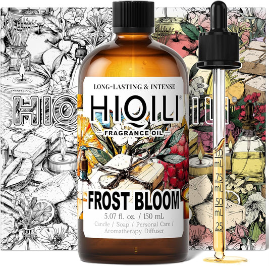 HIQILI Frost Bloom Fragrance Oil, Ocean & Lily of The Valley Scents, for Diffusers, Candles, Soap, Perfume & Hair Mist Making, Long Lasting - 5.07 Fl Oz