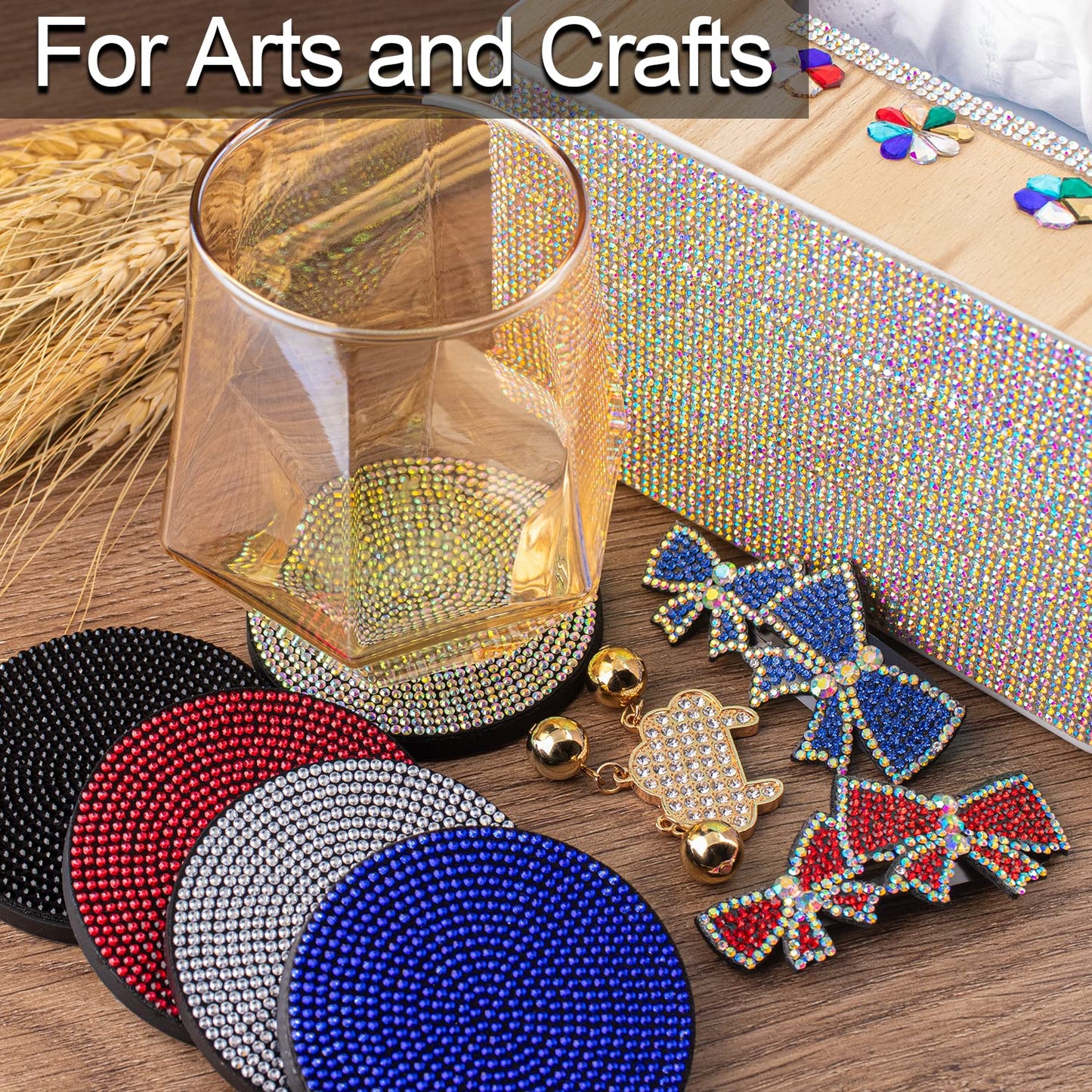 18 Styles Multi-Shaped Glass Gemstones for Nails and 6 Sizes Round Crystal Rhinestones Kit #3, Red Nail Art Charm Bead Manicure Decoration with Pickup Pencil and Tweezer