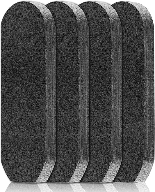 Flutesan 80 Pcs Stainless Steel Foot File Refills 180 Grit Replacement Pads Coarse Fine Pedicure File Refills Double Side Reusable Foot Rasp Pad with Removable Glue