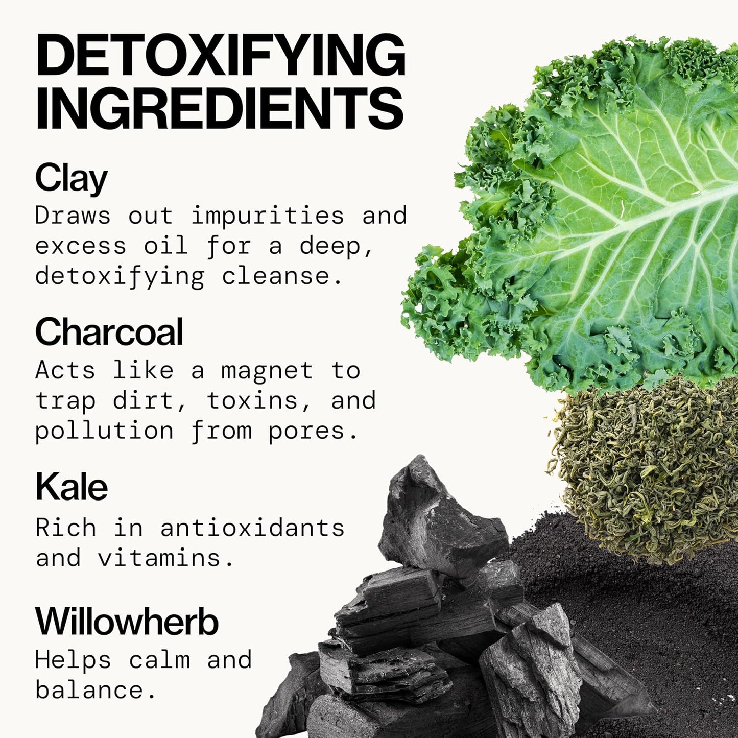 Pacifica Kale Charcoal Ultimate Detox Face Mask, Deep Pore Cleansing Clay Mask for Acne, Blackhead Removal, Blemish Control, Vegan, Purifying & Oil Control Vegan Facial Mask, 2.25 Fl Oz