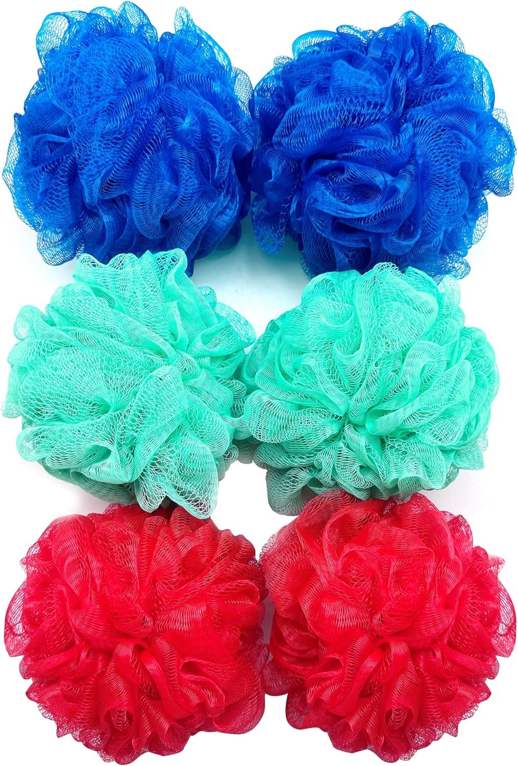 Amazon Basics Bath and Shower Loofah, Multicolor, Pack of 6