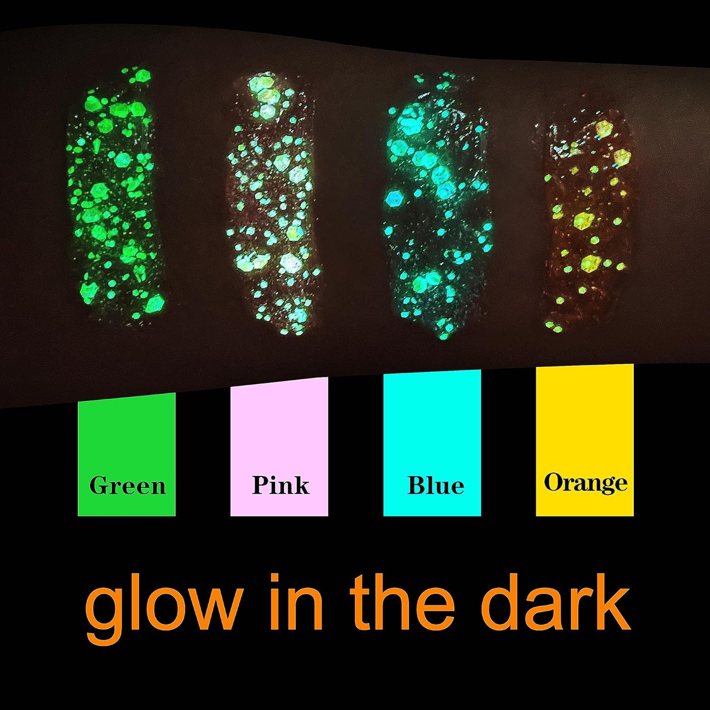 MEICOLY Neon Pink Body Glitter Gel,UV Blacklight Chunky Face Glitter Gel,Glow in The Dark Glitter Paint,Singer Concert Music Festival Party Rave Accessories,Halloween Glitter Makeup for Women,50ml