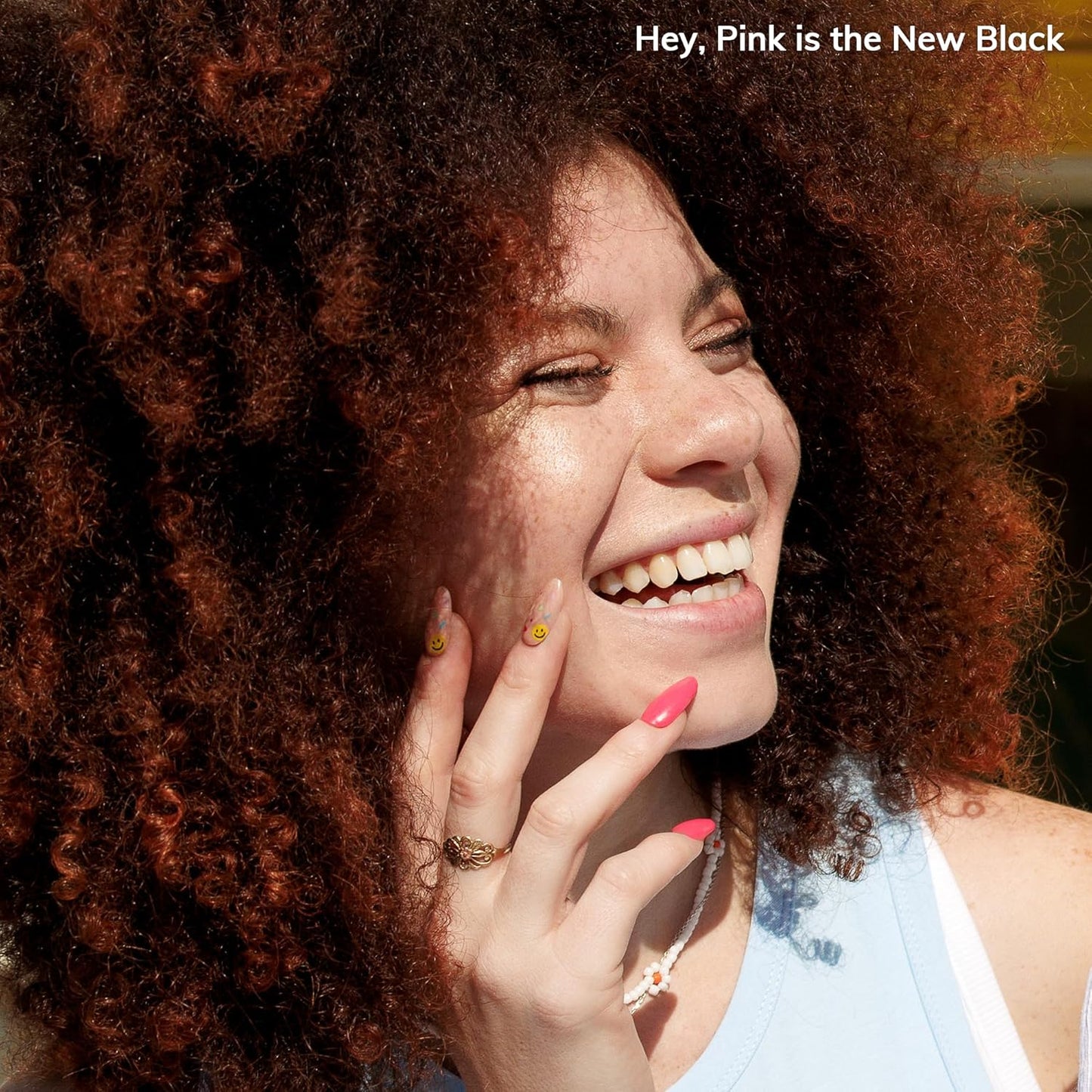 Semi Cured Gel Nail Strips | No LED Lamp Needed | Spring, Marble, Pink | Easy Apply & Remove,Salon Quality |Includes 28 Strips, 1 Prep Pads, Nail File & Wooden stick- Hey, Pink is the New Black