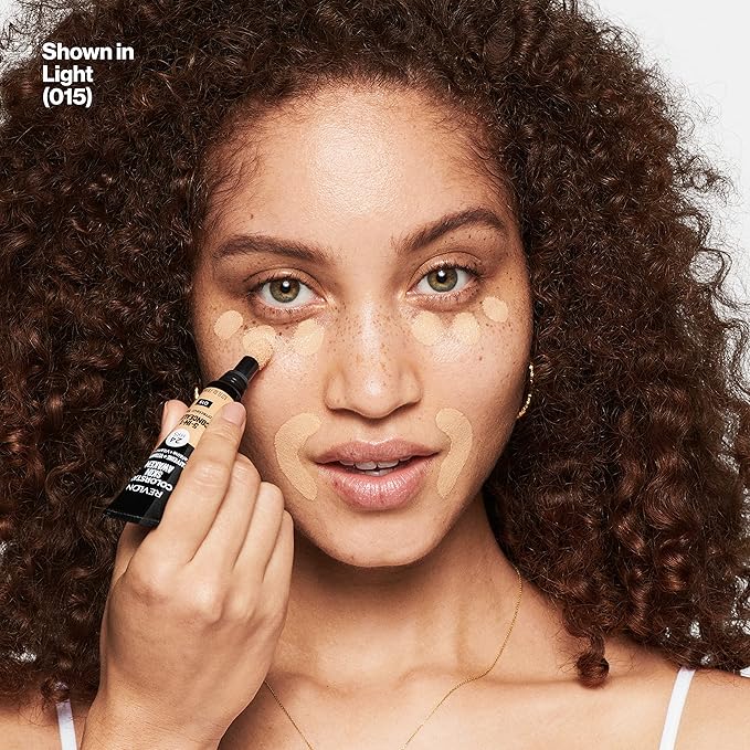 Revlon ColorStay Skin Awaken 5-in-1 Concealer, Lightweight, Creamy Longlasting Face Makeup with Caffeine & Vitamin C, For Imperfections, Dark Circles & Redness, 015 Light, 0.27 fl oz