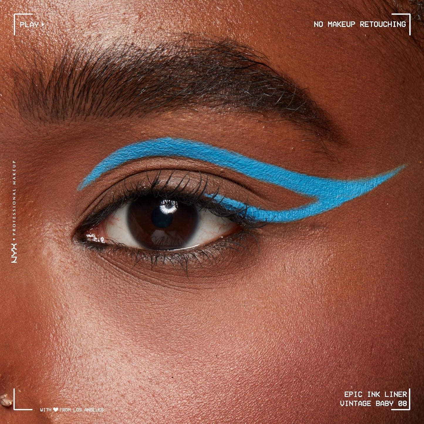 NYX PROFESSIONAL MAKEUP Epic Ink Liner, Waterproof Matte Liquid Eyeliner with Vegan Formula - Vintage Baby (Baby Blue)