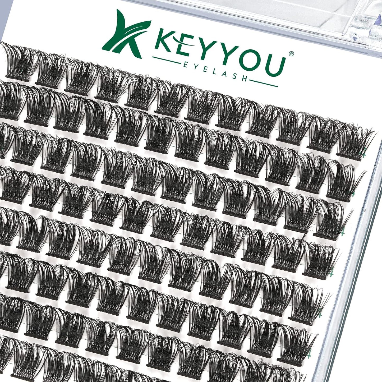 Lash Clusters,96 Pcs Cluster Lashes D Curl 14mm DIY Lash Extensions Eyelash Clusters,KEYYOU Volume Wispy Individual Lashes Soft&Comfortable Easy DIY at Home(Y06,D-14mm)