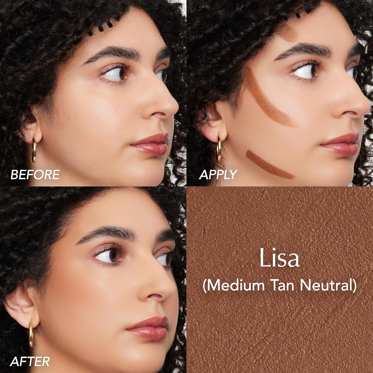 Thrive Causemetics Triple Threat Color Stick: Cream Bronzer & Contour Stick with Vitamin E, Evening Primrose Oil, Waterproof Smudge Proof Face Makeup Formula, Lisa (Medium Tan Neutral)