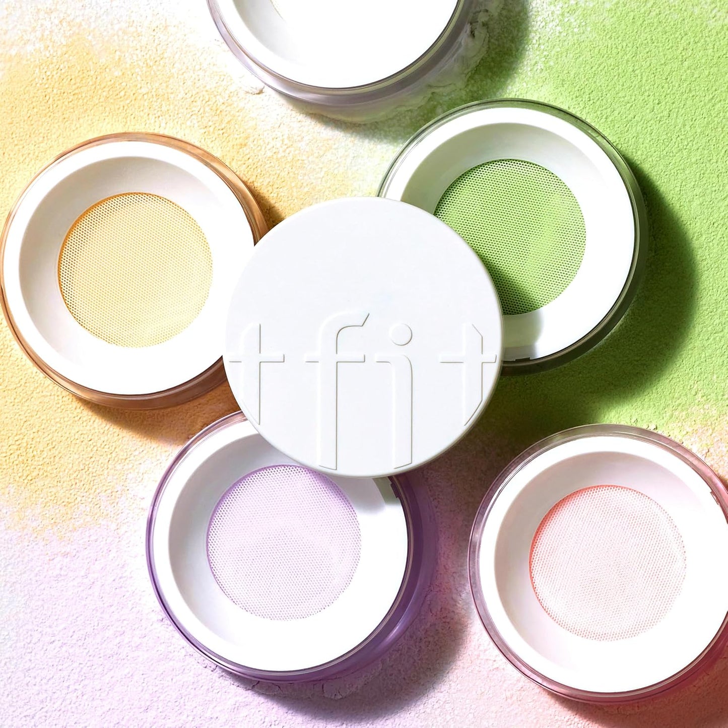 TFIT Translucent Set Finishing Powder - Sebum Control Face Loose Powder, Matte & Silky Finish, Lightweight, Long-lasting, Korean Makeup Setting Powder (2.2 Dark Beige, 0.24 Oz.)