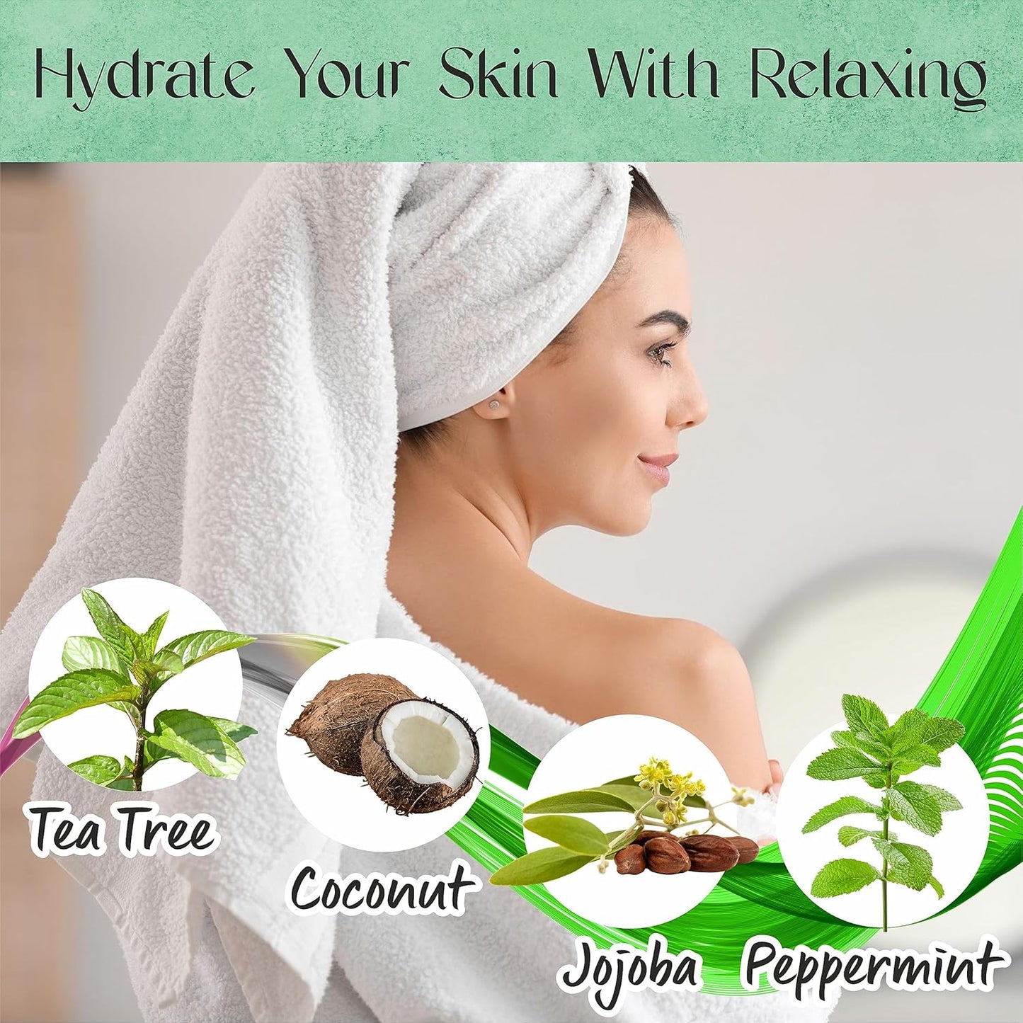 Tea Tree Body Wash with Mint & Shower Gel with Vitamin E for Jock Itch, Eczema, Ringworm, Body Odor, Body Wash Women & Men with Added Body Oils,LARGE 20.2 FL Oz Bottle (Tea Tree Mint, Pack of 2)