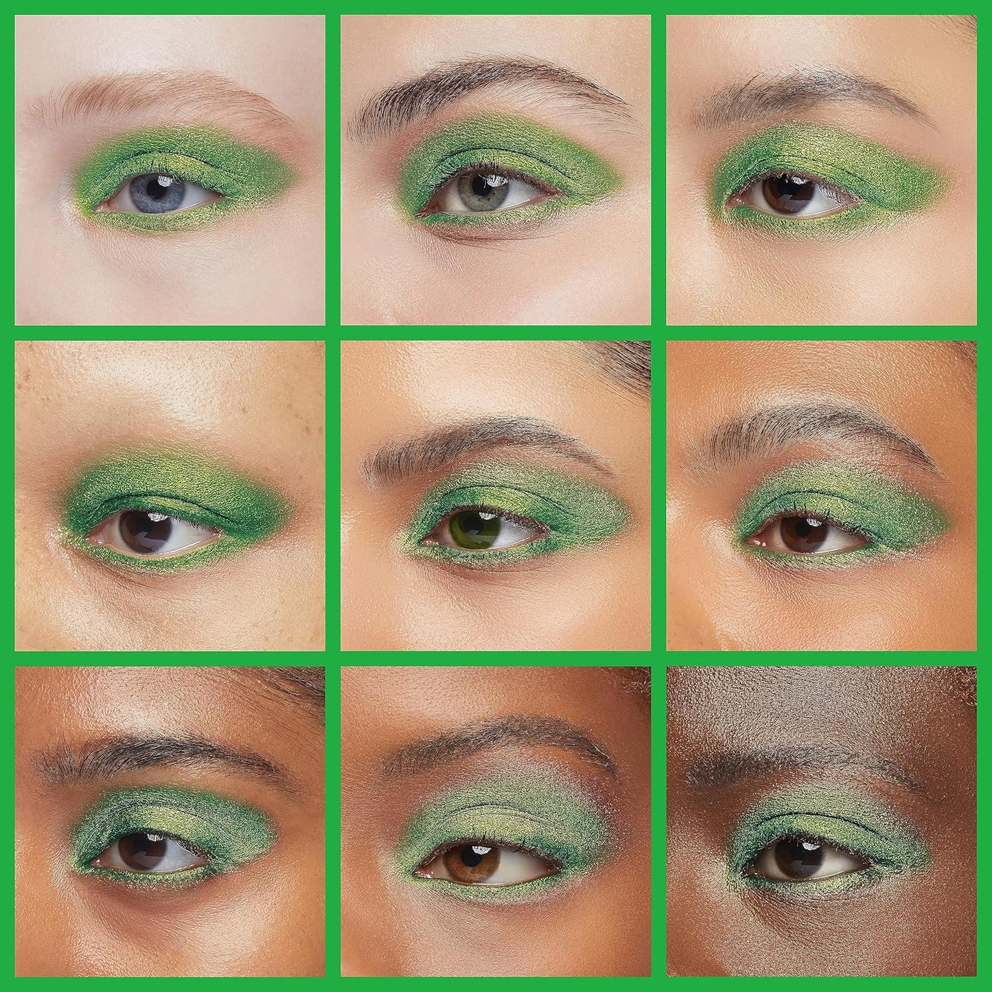 MAKI YIKA Glitter Eyeshadow Green Liquid Multichrome Eyeshadows Long Lasting Metallic Chameleon Eye Shadow Holographic Eye Topper Glitters (#2 Peacock)