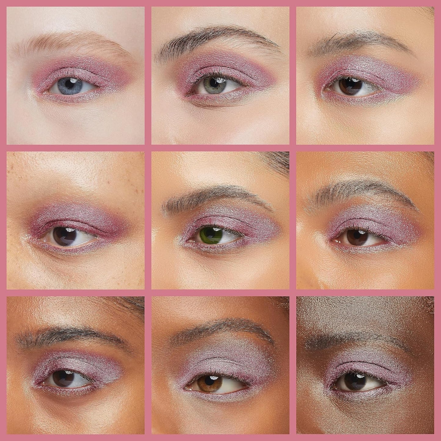 Oulac Pink Eyeshadow Glitter Eyeshadow Highly Pigmented Waterproof & Long Lasting Crease-Free Moisturizing Smooth Formula, Shimmer Glitter Eye Makeup. 6g (10)